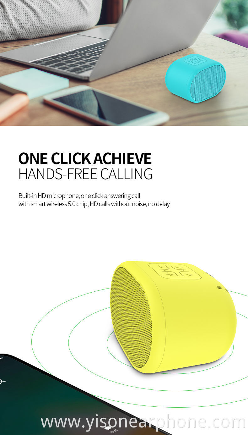 Yison New Arrival SKY-3 MINI TWS Portable Wireless Macaron Speaker, multiple colors.